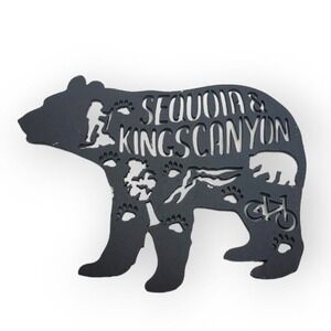 Bear Metal Art Magnet Souvenir California Sequoia‎ Kings Canyon Mini Playhouse